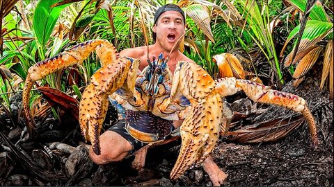 Surviving On Giant Crab Island Using Hand Spear ll Episode-1