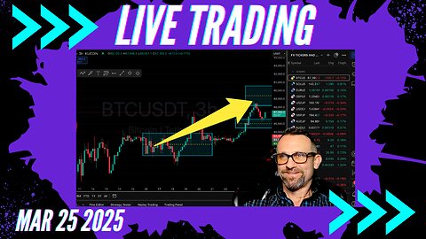 $BITCOIN Must Break 88.6K Live Trading 3/25/2025 $Crypto, $Forex, $Stocks, $Gold $Silver