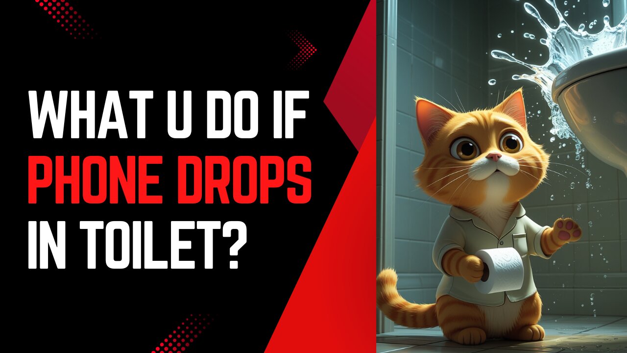 What YOU do if phone drops in toilet? #RUMBLE #cat #cute #kitten #funny #catlover #kitty