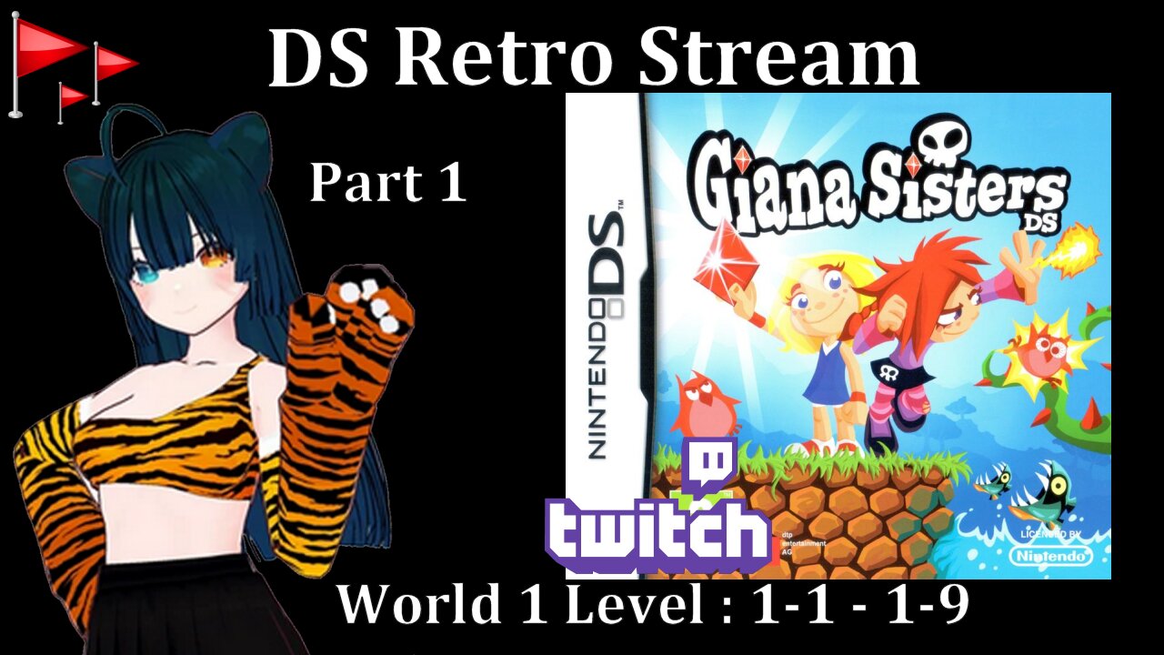 Giana Sisters DS : World 1 : Level 1-1 - 1-9 : Dead Flags VTuber