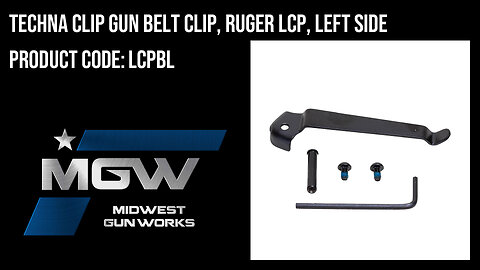 Techna Clip Gun Belt Clip, Ruger LCP, Left Side - LCPBL