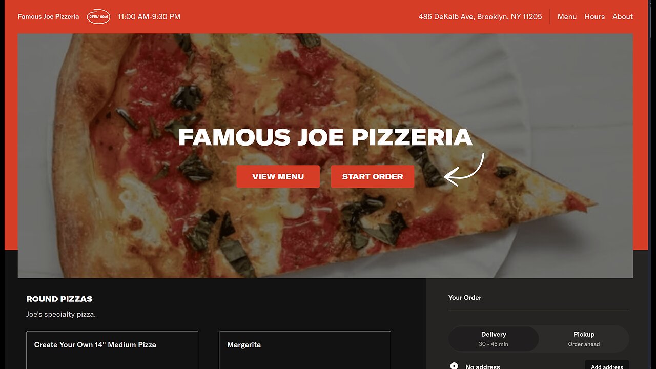 Famous Joe Pizzeria - Pizza Review
