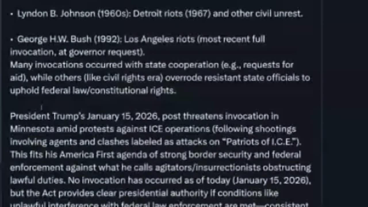 Insurrection Act - Presidents History