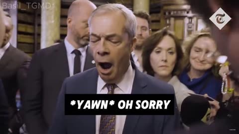 Nigel Farage now bored?