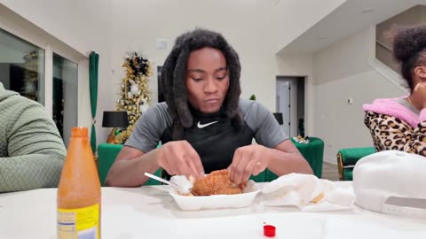 CRISPY POPEYES CHICKEN MUKBANG FT KEON