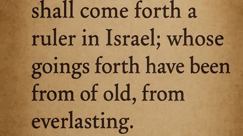 THE PROPHECY OF THE COMING CHRIST