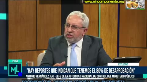FERNÁNDEZ JERÍ, RECONOCE QUE CASI UN 87% DE LA POBLACIÓN NO TIENE CONFIANZA EN EL MP