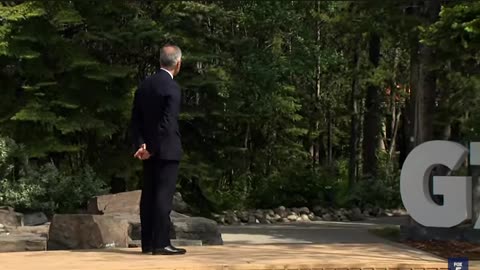 President Donald Trump at G7 Welcome Ceremony