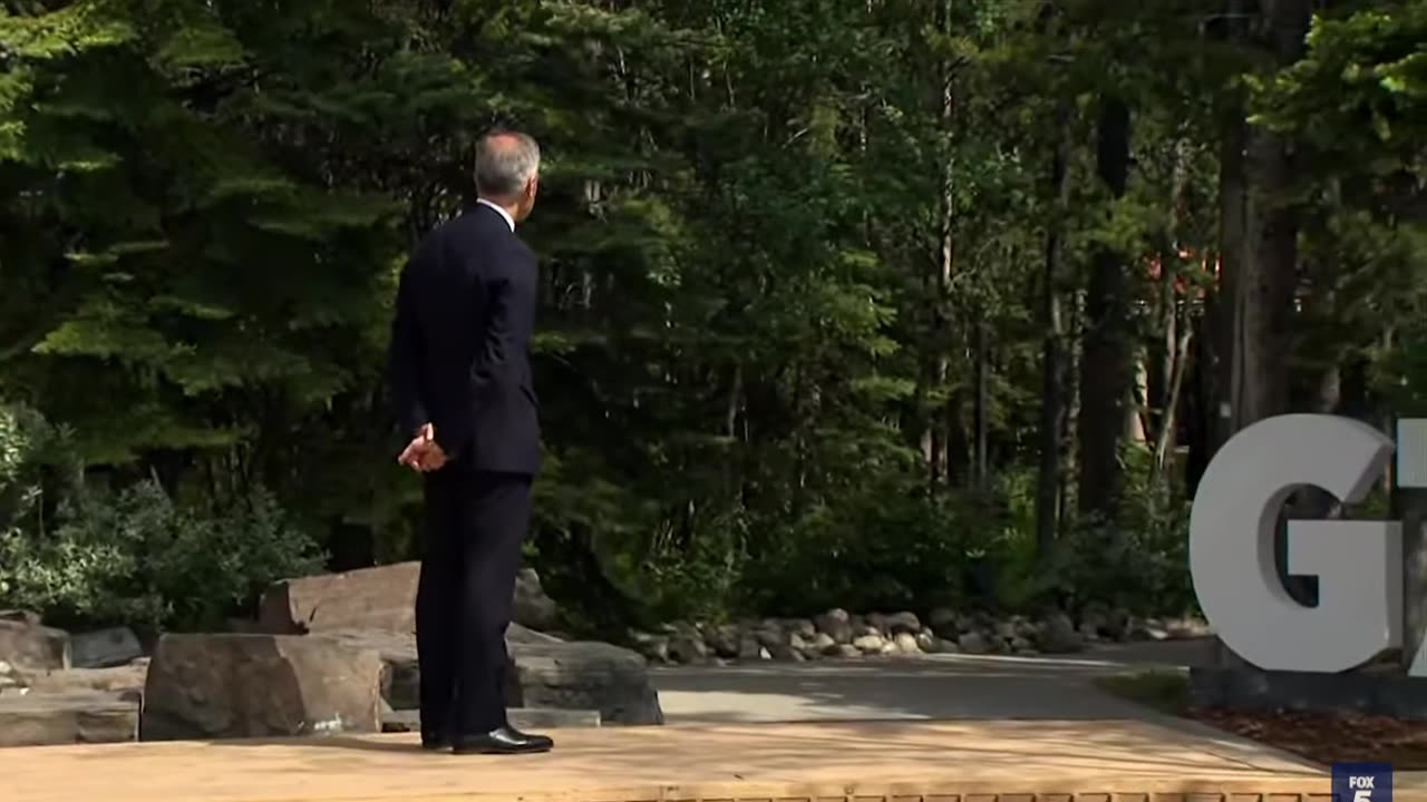 President Donald Trump at G7 Welcome Ceremony