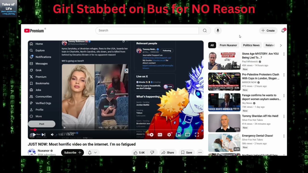 Girl Stabbed on Bus for NO Reason USA