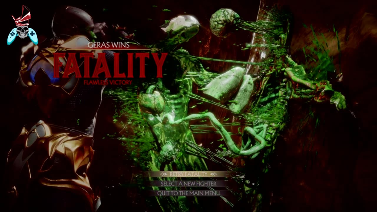 Mortal Kombat 11 Geras fatality peeling back