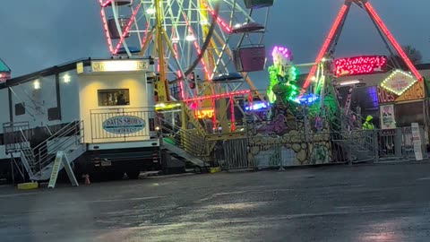 Checking out the Orb wheel at the fair