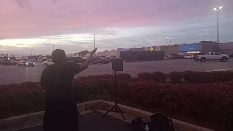 Preaching near Murphy's gas station at Walmart in Athens Alabama