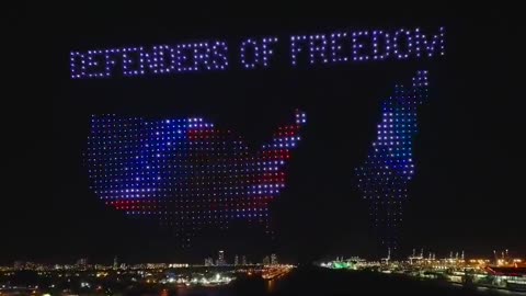 Someone just did a massive drone show in Miami, Florida, to support
