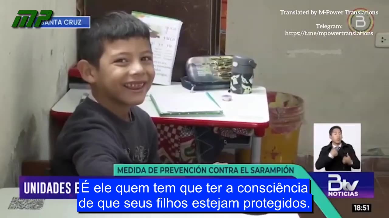 Eles querem vacinar as crianças da Bolívia obrigatoriamente contra o sarampo.