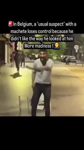 ANOTHER DAY IN BELGIUM - MUZZI FUCK FLIPPED OUT WITH A BIG KNIFE