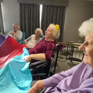 Parachute fun parachute carehome activity game fun