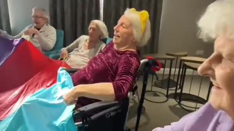 Parachute fun parachute carehome activity game fun