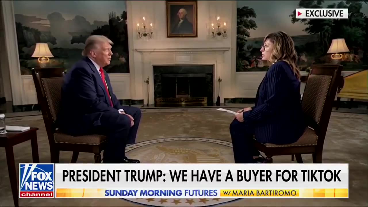 President Donald Trump: "We have a buyer for TikTok… I’ll need probably China approval and I think President Xi will probably do it… It’s a group of very wealthy people."