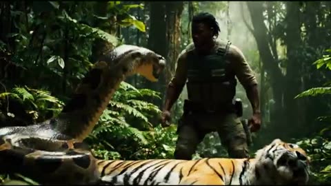 Brave Men Save Mother Tiger and Her Babies From Giant Python