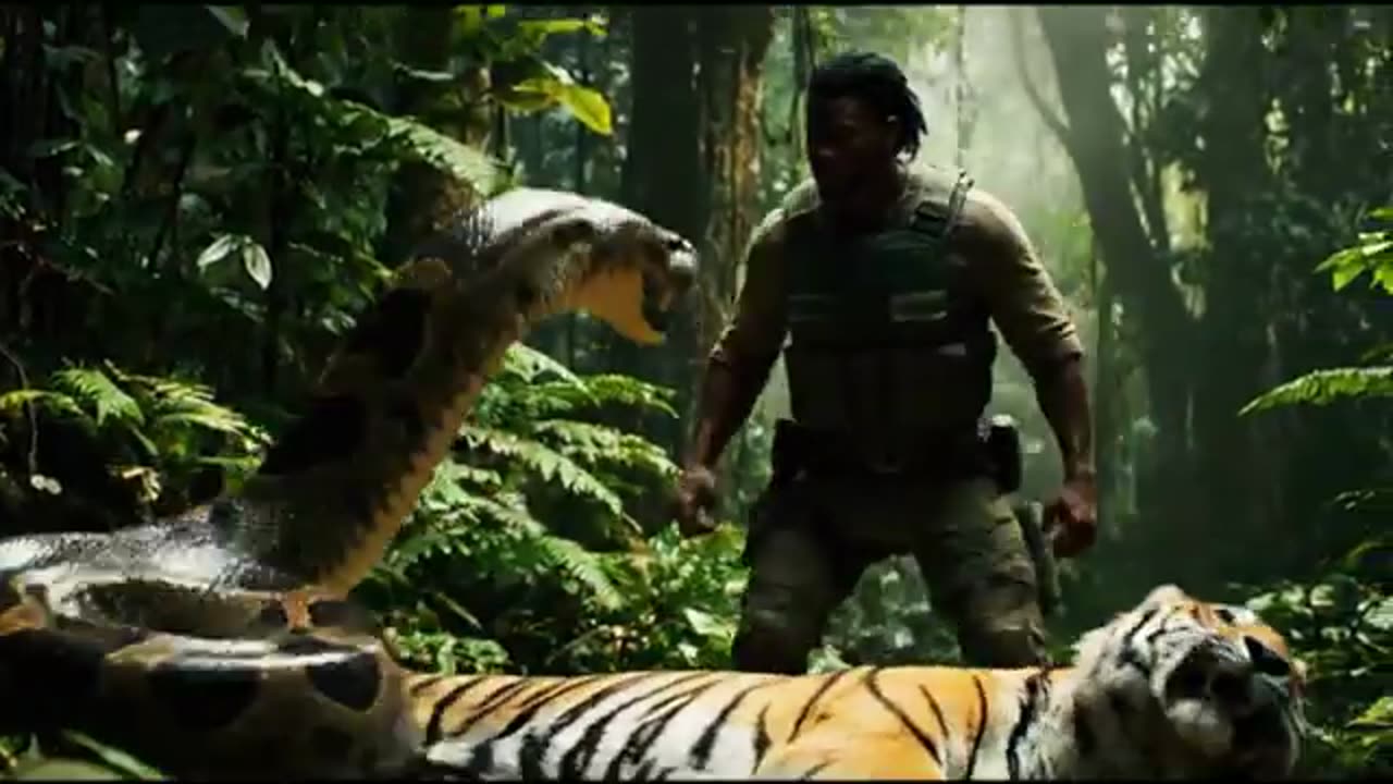 Brave Men Save Mother Tiger and Her Babies From Giant Python