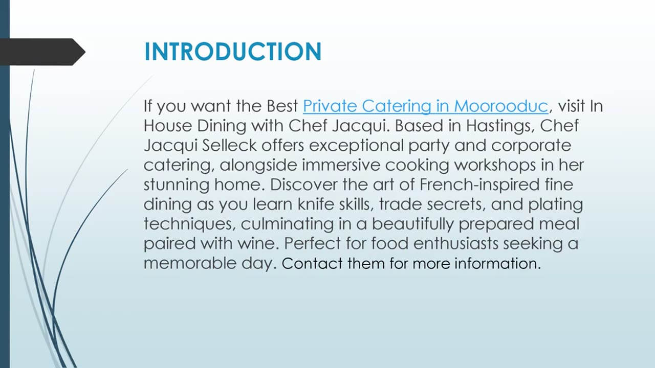 Best Private Catering in Moorooduc