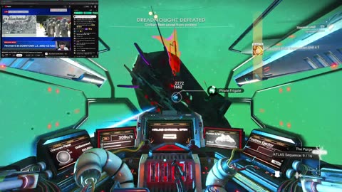 Watching LA FAFO while exploring space