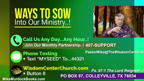 Re-Air: Wisdom World LIVE With Mike Murdock..!!!