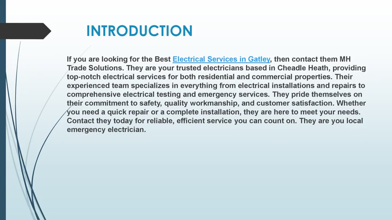 Looking for the best Electrical Services in Gatley