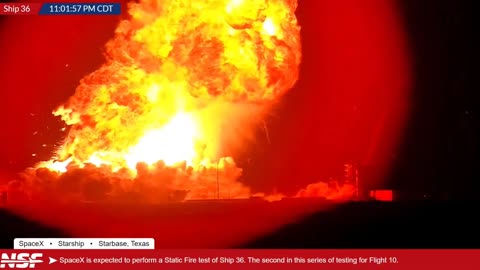 SpaceX Starship has exploded during a static fire test. Huge fire seen