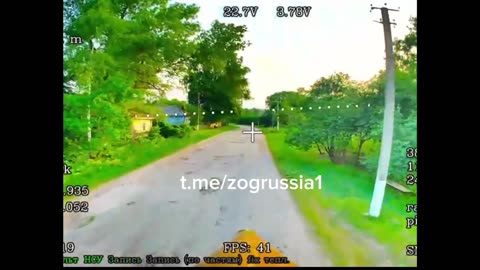 Babushka Waves at a Russian Drone