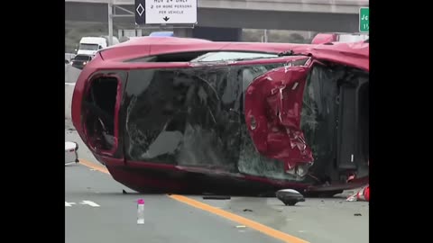Tesla Driver Fatally Hits Motorcyclist in HOV Lane near San Diego