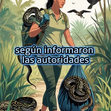 Insólito: Influencer se corona campeona cazando pitones en Florida.