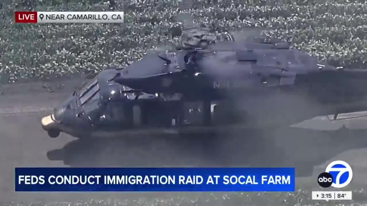 ICE is now using Blackhawks to support the cannabis farm raids