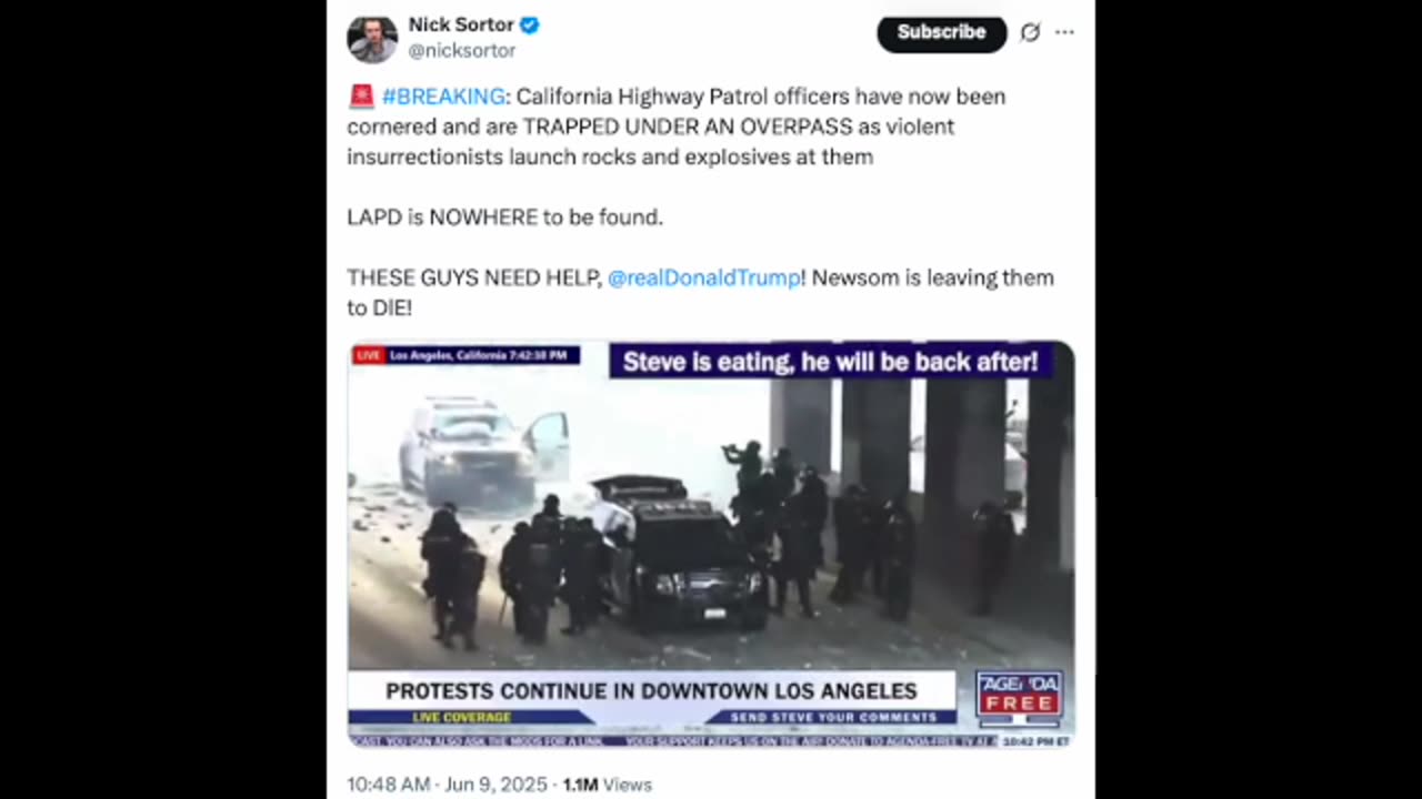 "... a mostly peaceful protest..."