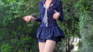 Sexy Cobalt Skater Skirt Sensual Urban Dance | Daily Beauty EP 1030