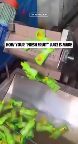 How "Fresh" Fruit Juice Is Made...