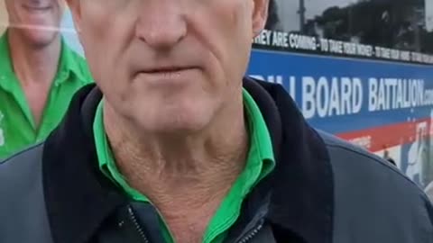 Farmer Wade at Water meeting at Griffith, NSW - Billboard Battalion - 10/6/2025