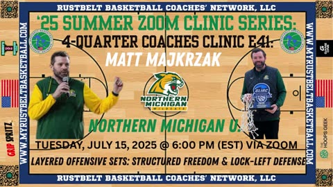 4-Quarter Coaches' Zoom Clinic E41: Matt Majkrzak, Northern Michigan U.