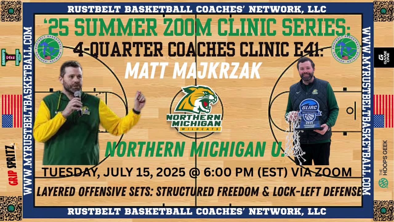 4-Quarter Coaches' Zoom Clinic E41: Matt Majkrzak, Northern Michigan U.