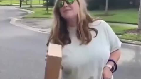 Karen confront's the neighbor, she thinks he's up to no good