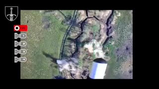 Bomber Drone Lighting Up Russian Trench Complex