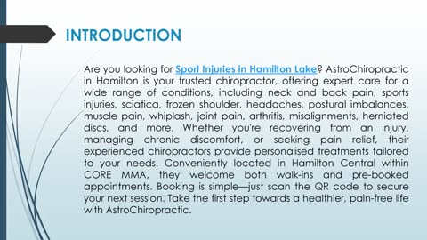 Are you looking for Sport Injuries in Hamilton Lake?