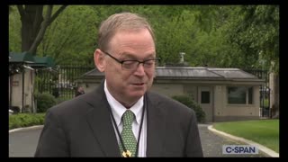 Kevin Hassett Speaks to Reporters in White House Driveway