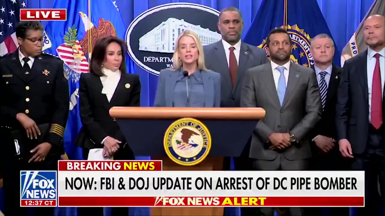 Attorney General Pam Bondi just announced alleged DC pipe bomber Brian Cole Jr