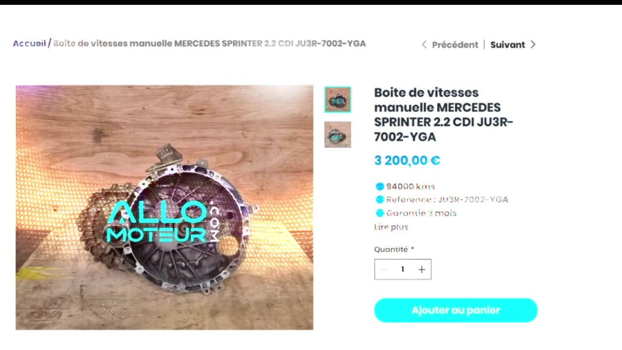 ALLOMOTEUR.COM - Boite de vitesses manuelle MERCEDES SPRINTER 2.2 CDI JU3R-7002-YGA