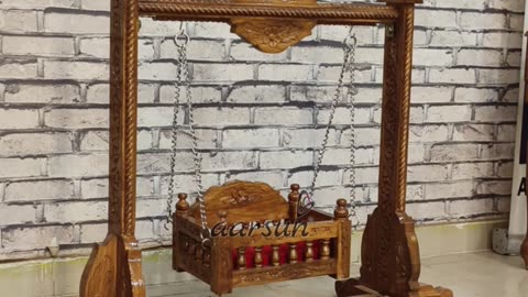 Krishna / laddoo Gopal Jhula/ swing | Wooden Swing Installation | Royal Temple Swing Design