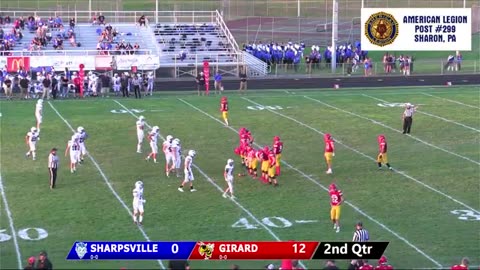 AUGUST 22 2025 HIGH SCHOOL FOOTBALL: SHARPSVILLE VS GIRARD