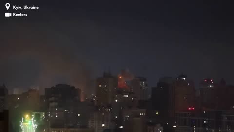 Long Range Drones And Missiles Strike Kiev