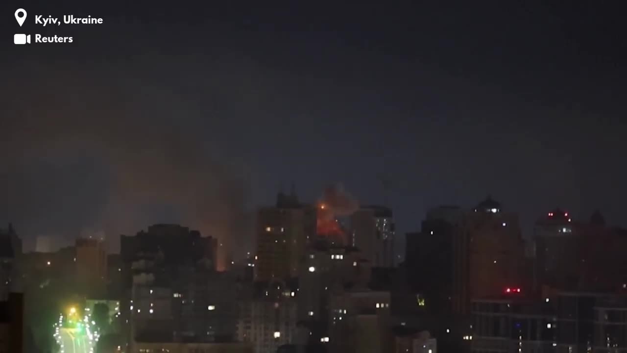 Long Range Drones And Missiles Strike Kiev